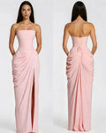 Strapless Side Slit Prom Dress