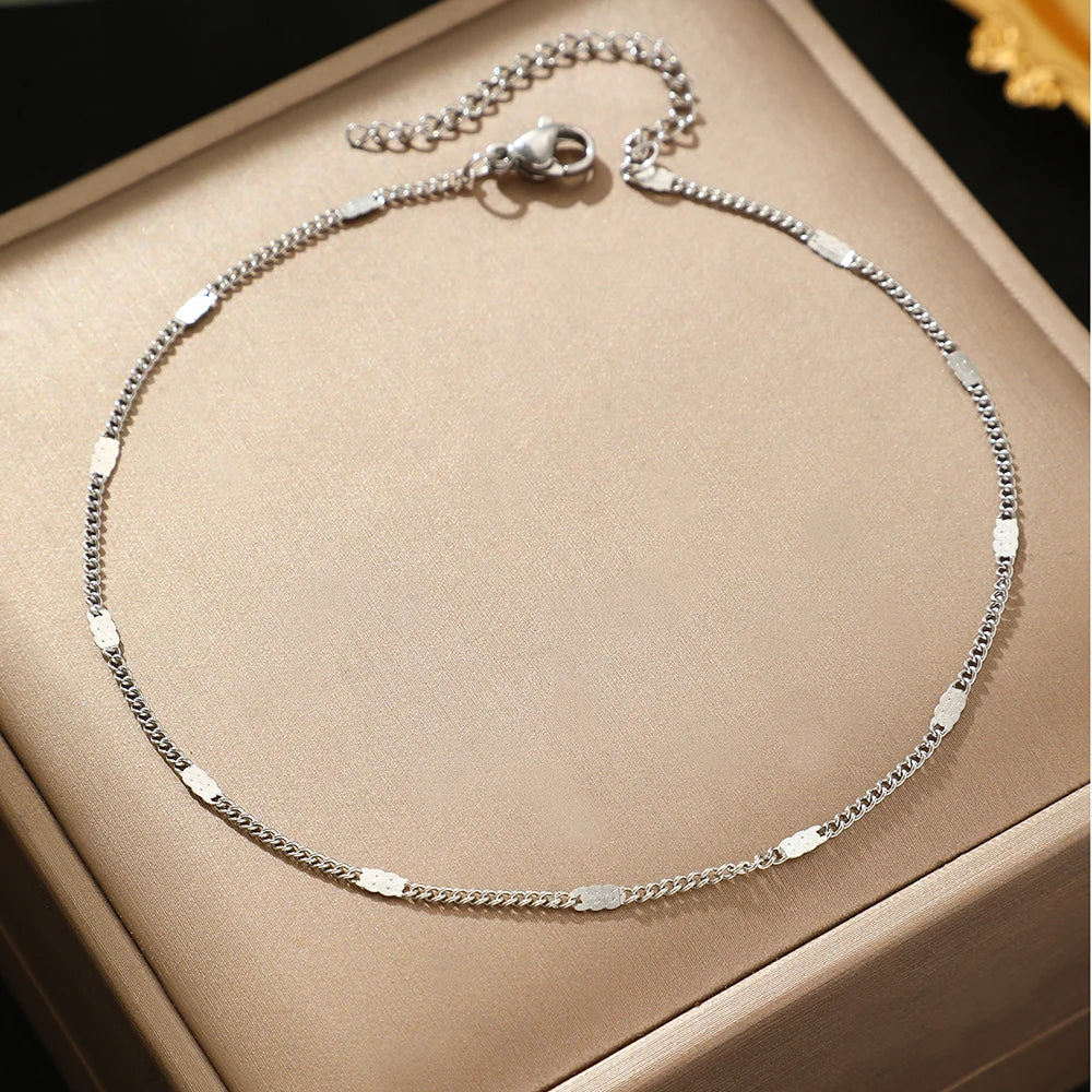 Delicate Sequin Chain Anklet