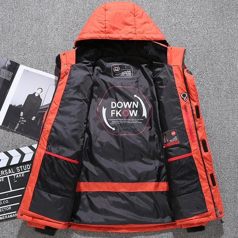 Men's Hooded White Duck Down Jacket