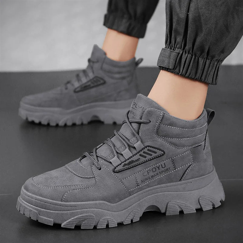 Men's Thick-Sole Short Boots