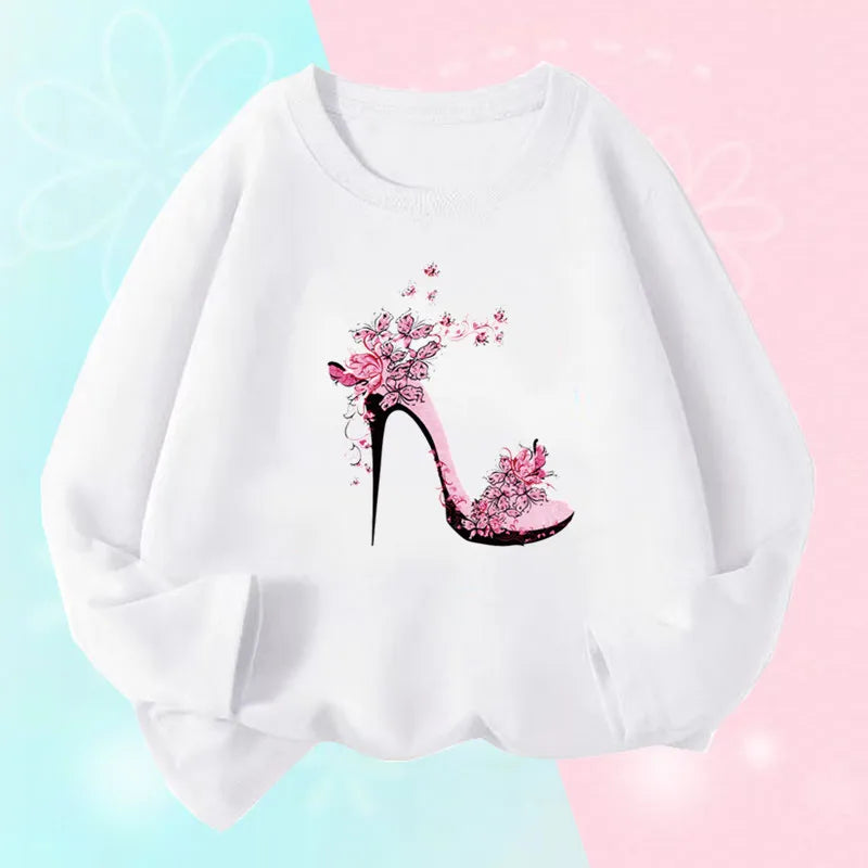 Kids Bow Print Long Sleeve T-Shirt