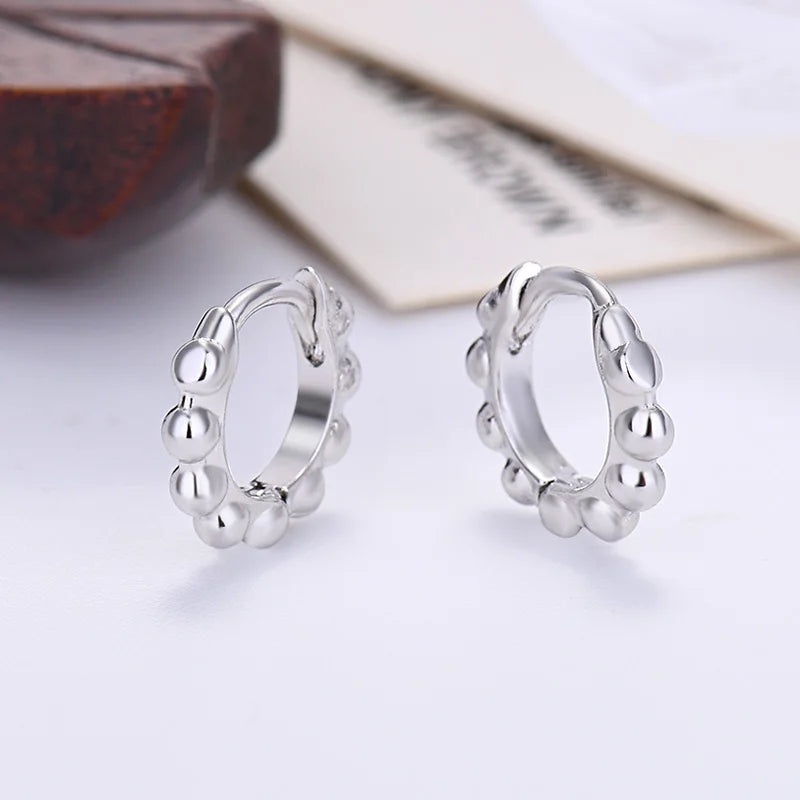 925 Silver Plain Circle Hoop Earrings