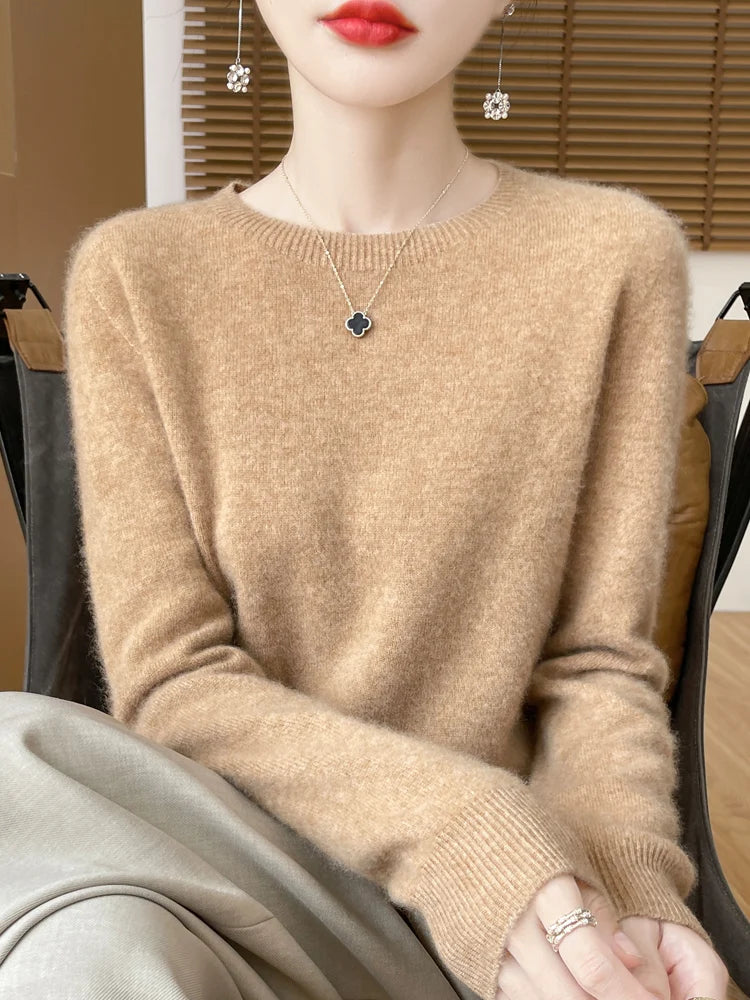 100% Merino Wool Crew Neck Sweater