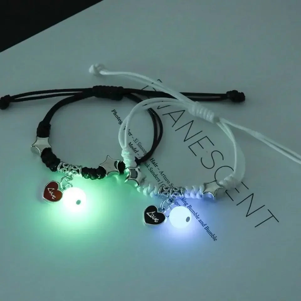 Glow-in-the-Dark Couple Bracelets
