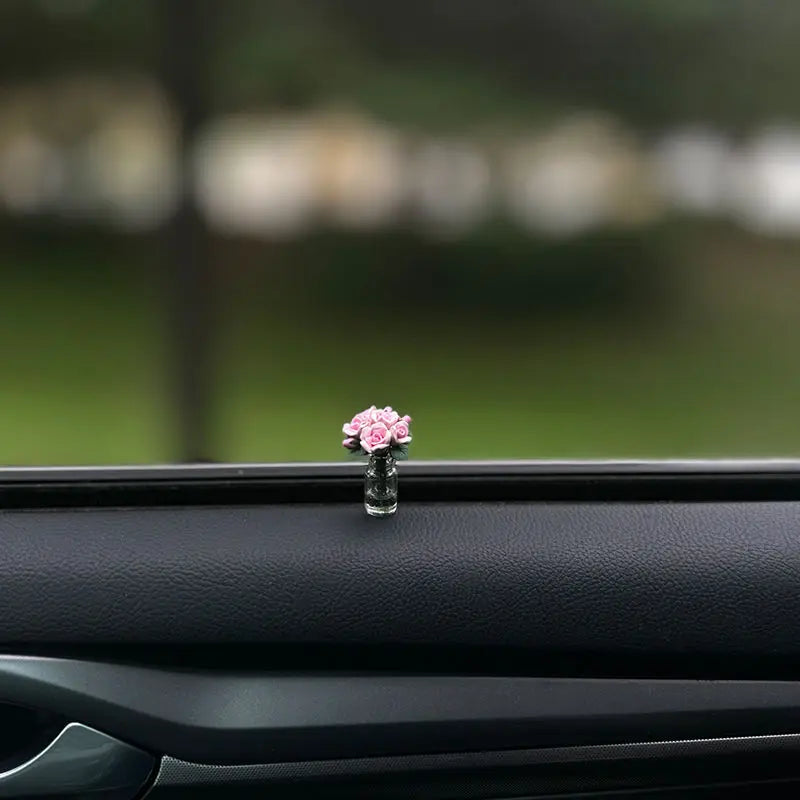 🌸 Mini Flower Vase Car Decoration