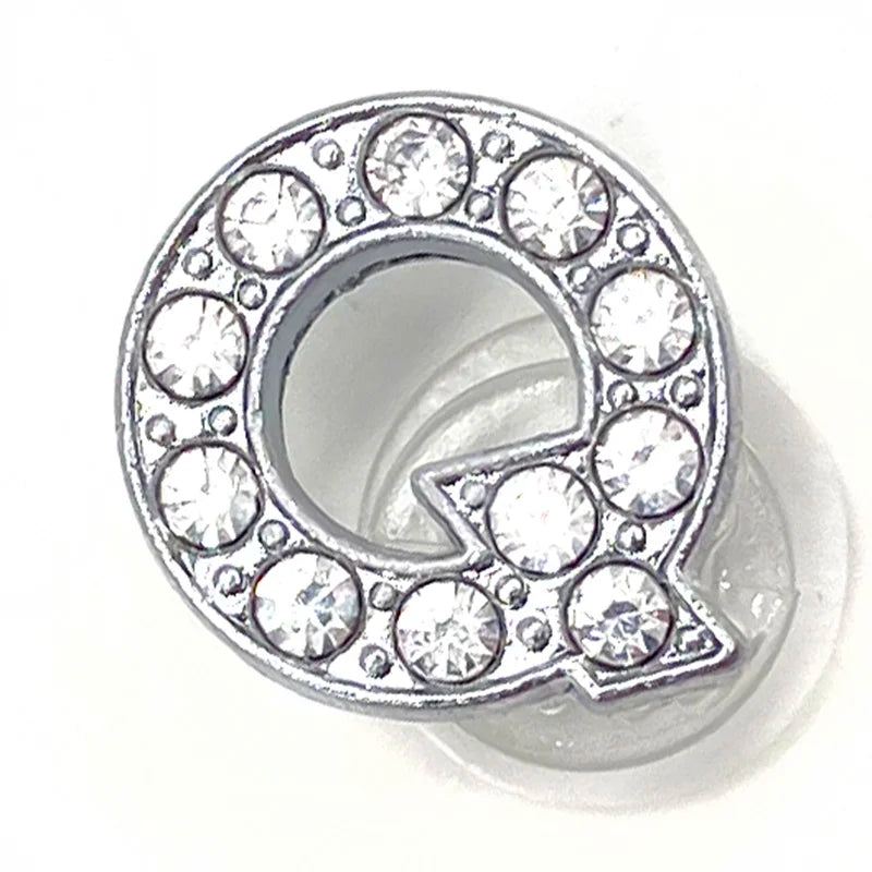 Rhinestone Letter Shoe Charms