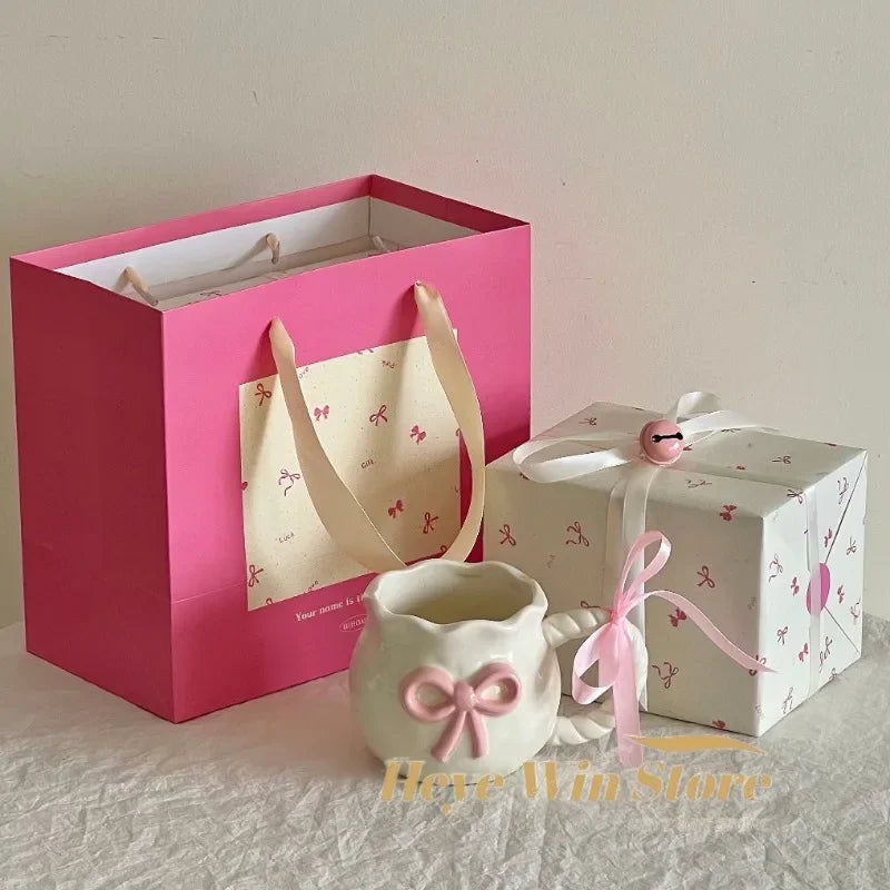 Pink Bow Ceramic Coffee Mug