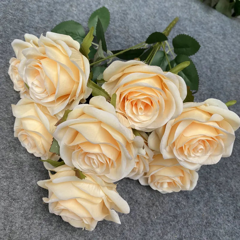 9-Head Artificial Rose Bouquet