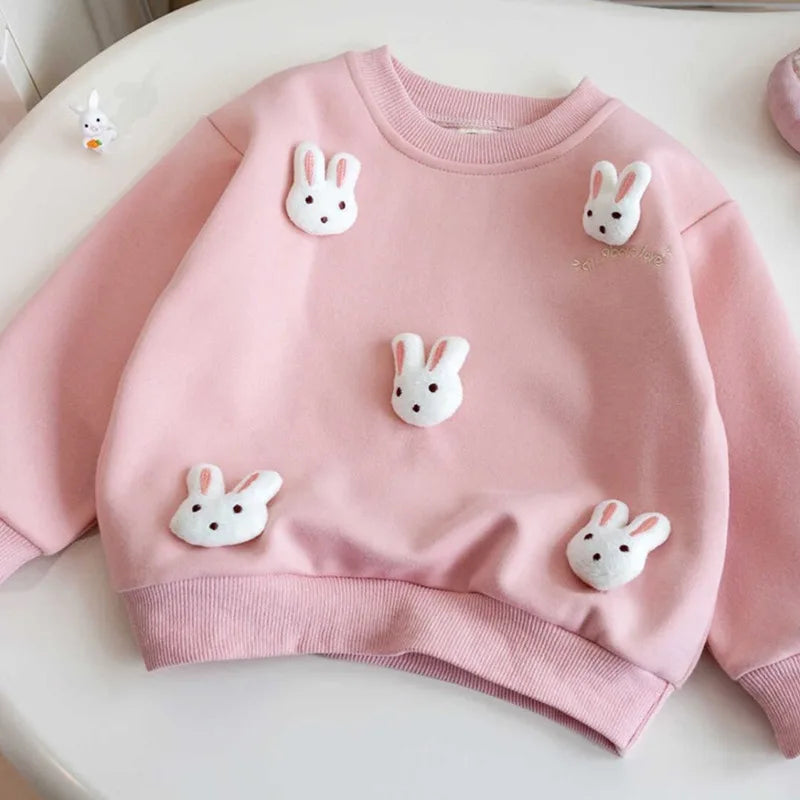 Girls 3D Bunny Sweatshirt
