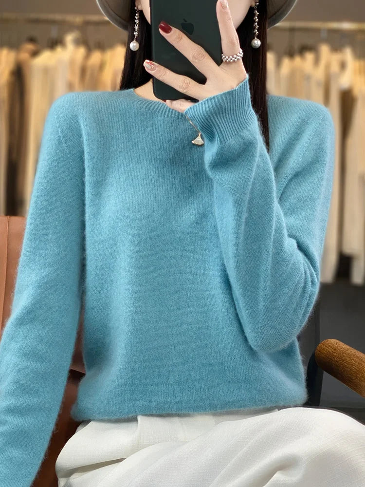 100% Merino Wool Crew Neck Sweater