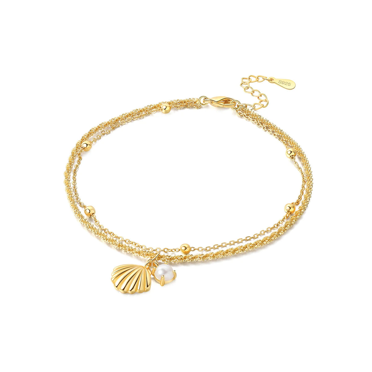925 Silver Asymmetric Chain Anklet