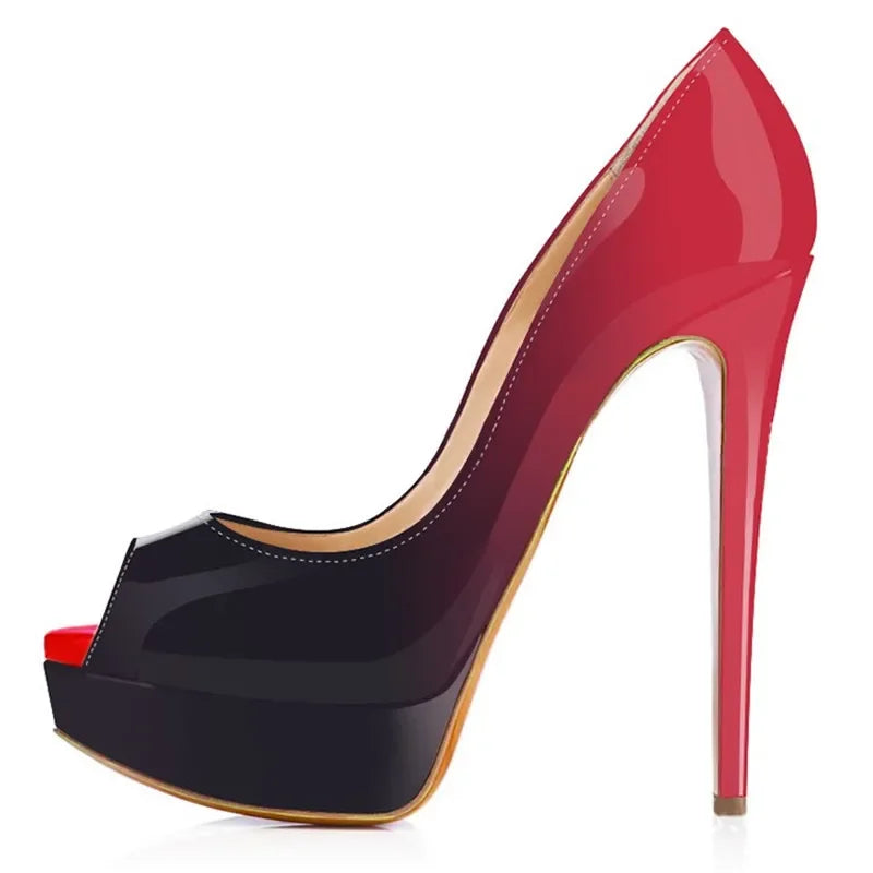Women's 14cm Platform Peep-Toe Stiletto Heels