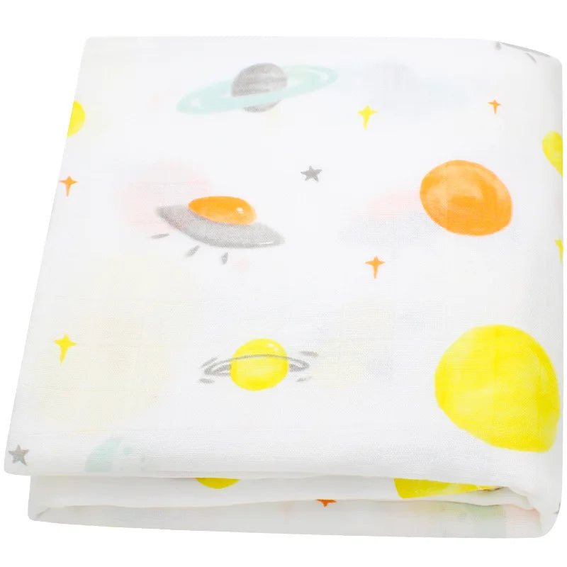 Bamboo Muslin Baby Swaddle Blanket 120cm