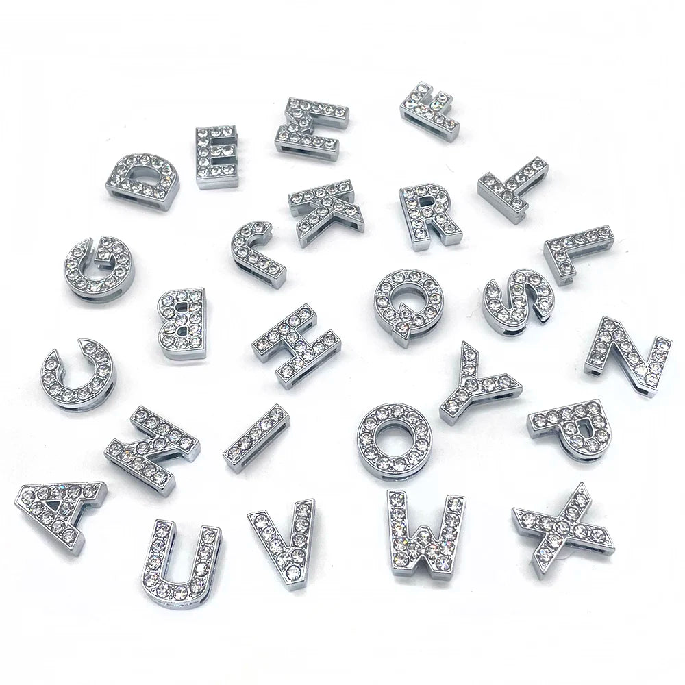 Rhinestone Letter Shoe Charms