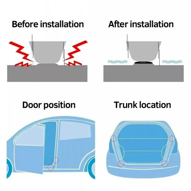 🚪 Car Door Anti-Collision Silicone Pads