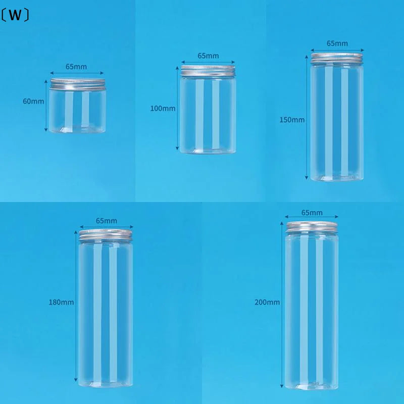 Aluminum Lid Clear Storage Jar