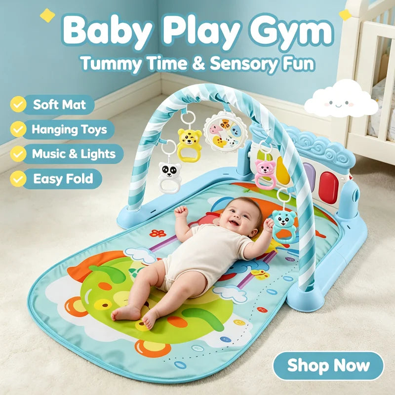 3-in-1 Baby Play Gym with Music & Lights