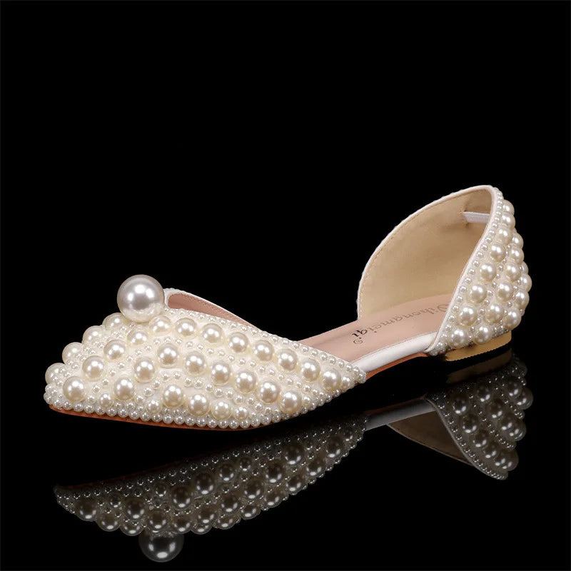 Women's Pearl Diamond Wedding Heels