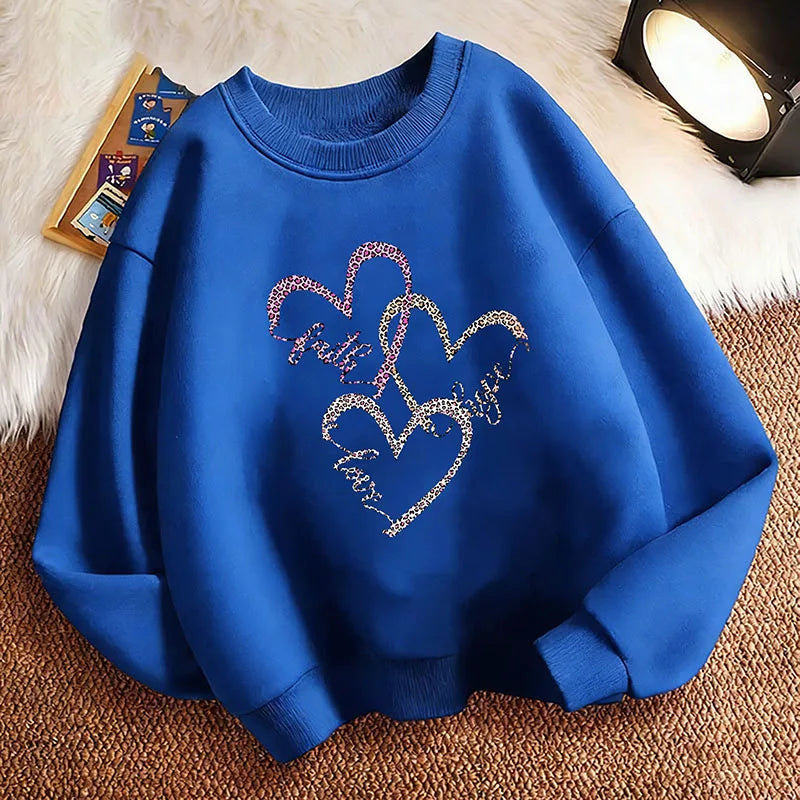 Kids Leopard Heart Sweatshirt