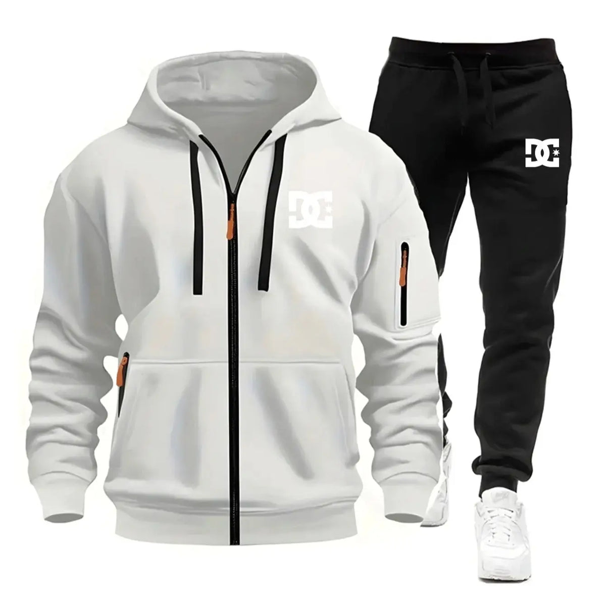 Men's Tricolor Hoodie Tracksuit