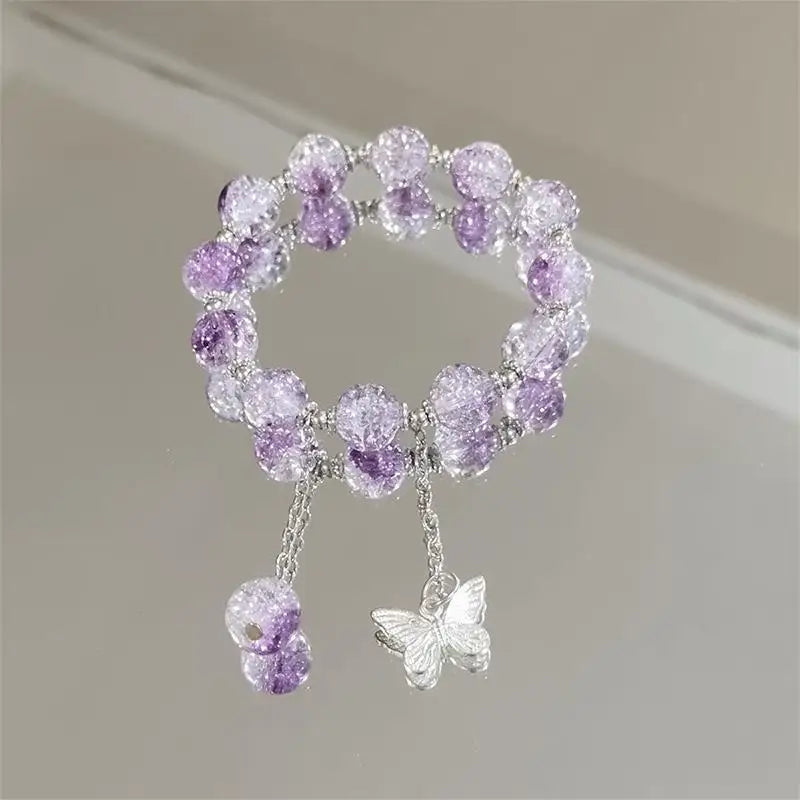 Lucky Bead Butterfly Charm Bracelet