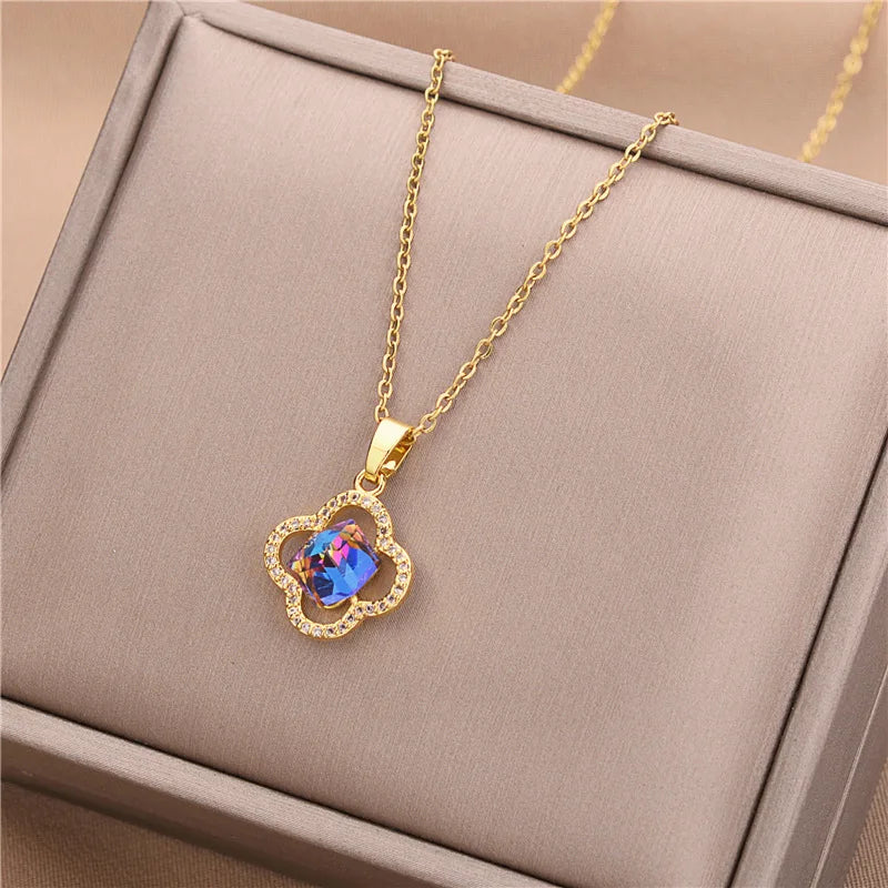 ✨ Light Luxury Zircon Crystal Necklace