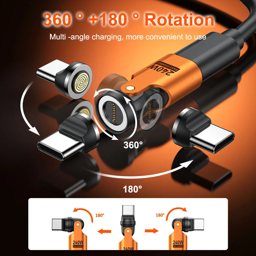 🧲 AUFU 540° Magnetic OTG USB-C Adapter
