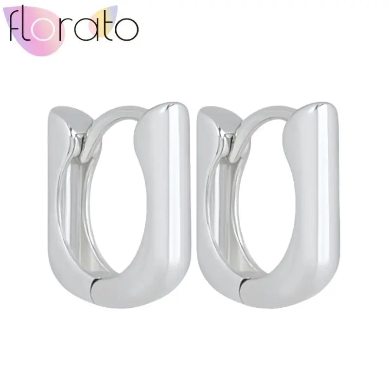 925 Silver Plain Circle Hoop Earrings