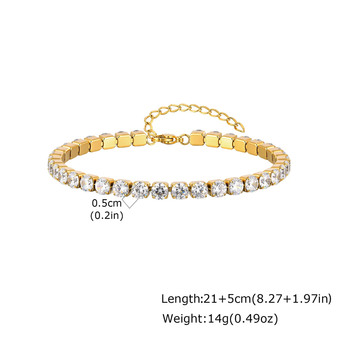 💎 CZ Tennis Anklet Chain