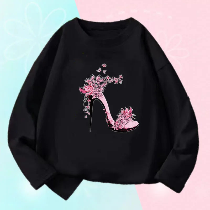 Kids Bow Print Long Sleeve T-Shirt