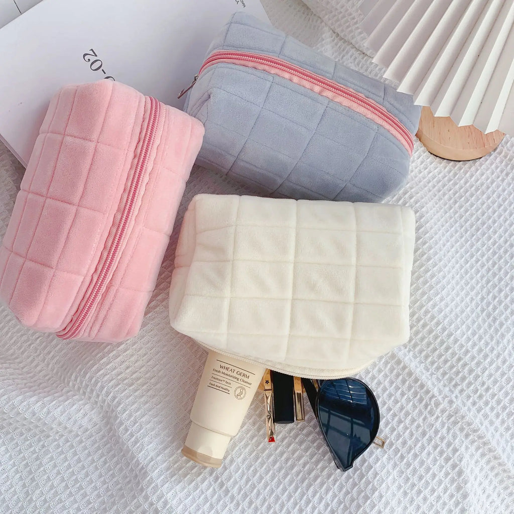 Plush Zipper Makeup Bag