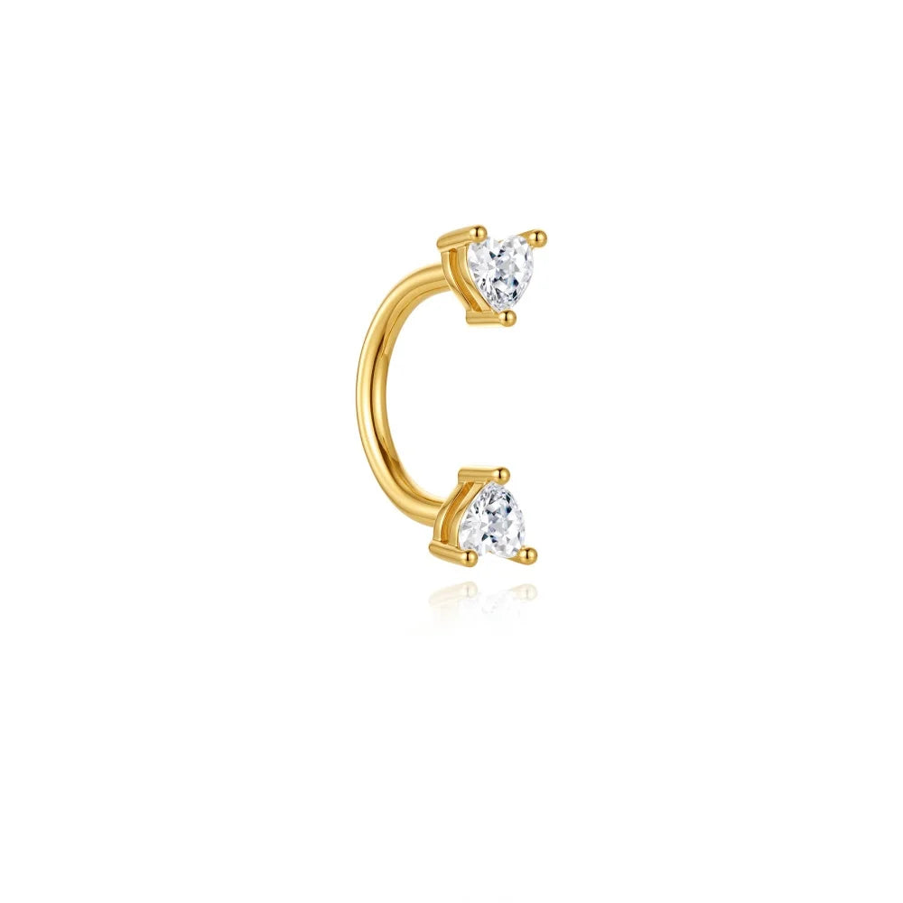 925 Silver Mini CZ Tragus Stud (1 Pc)