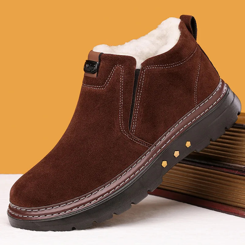 Men's Fleece-Lined Cotton Snow Boots