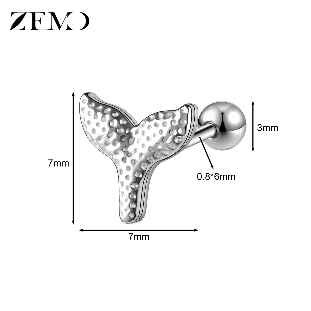 Cute Cartilage Stud Earring (20G, 1 Pc)
