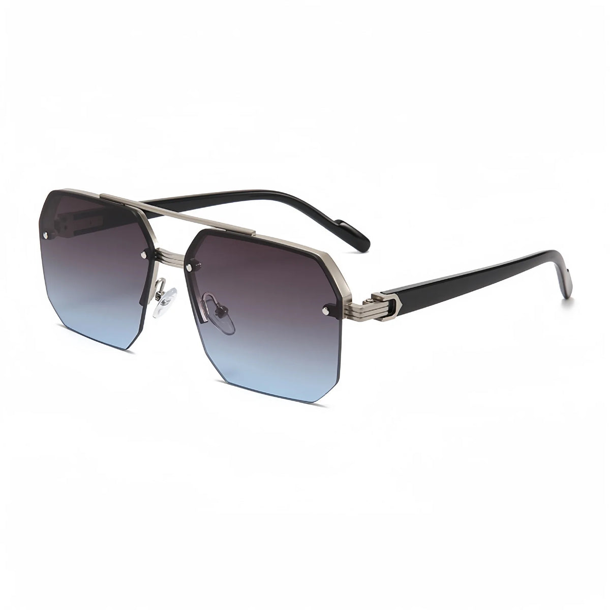 Semi-Rimless Aviator Sunglasses