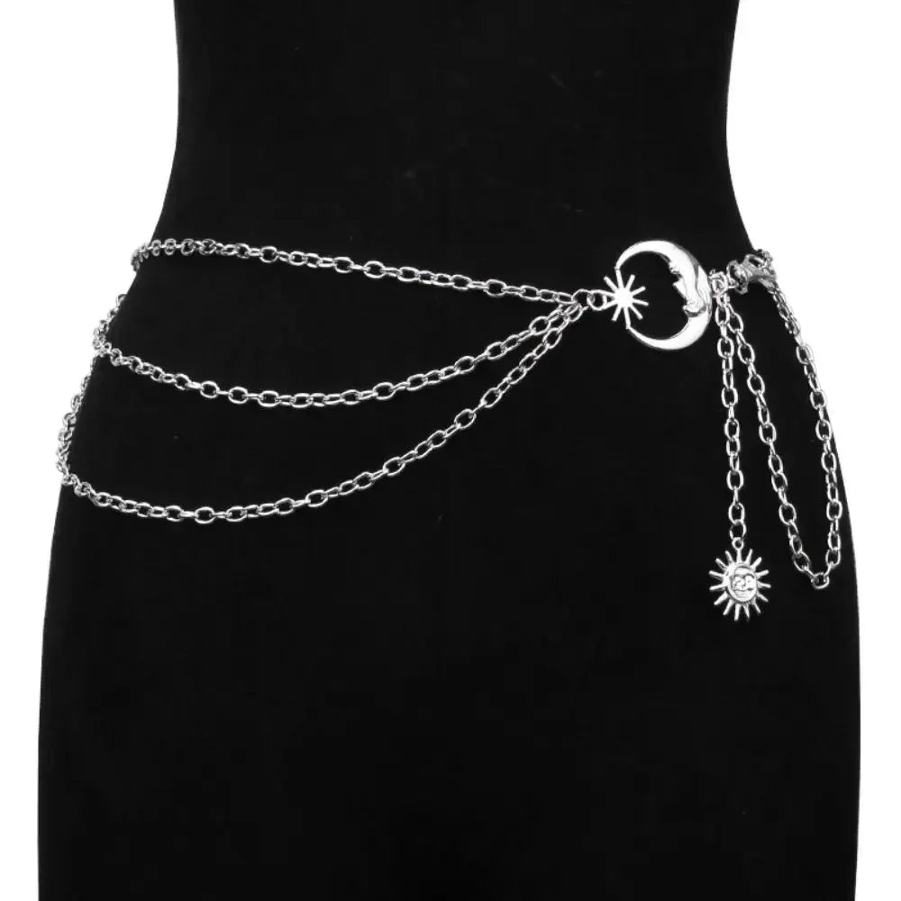 Vintage Sun Metal Waist Chain Belt