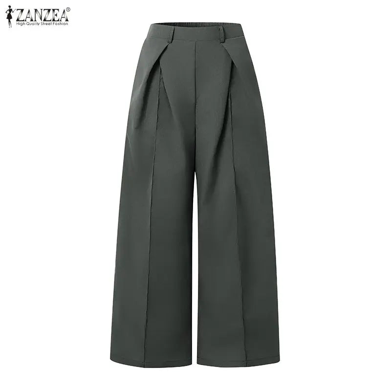 Elegant Loose Palazzo Work Pants