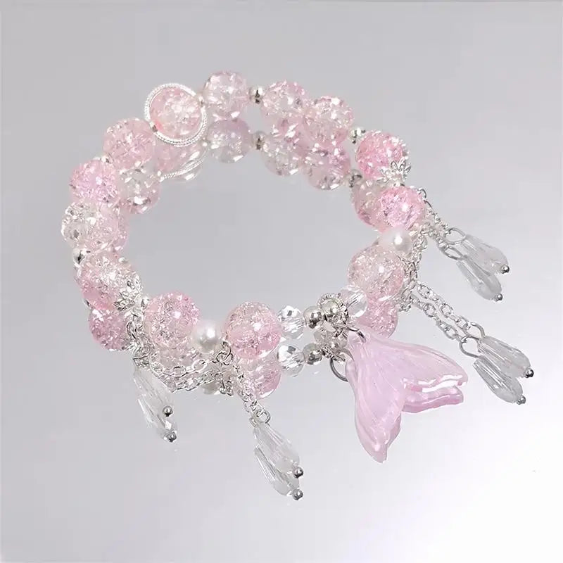 Lucky Bead Butterfly Charm Bracelet