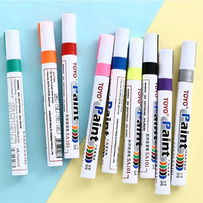 ✍️ White Tire Paint Marker Pen