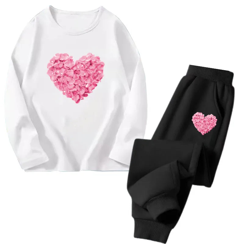 Girls Ballet Print Top & Pants Set