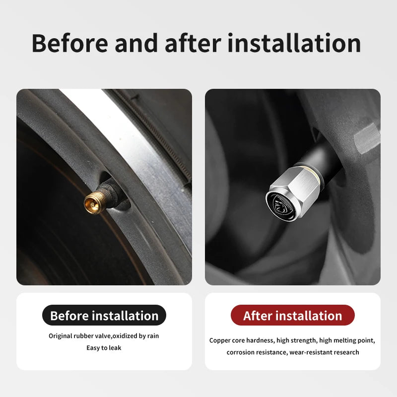 🚗 Aluminum Tire Valve Caps