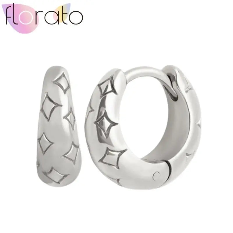 925 Silver Plain Circle Hoop Earrings