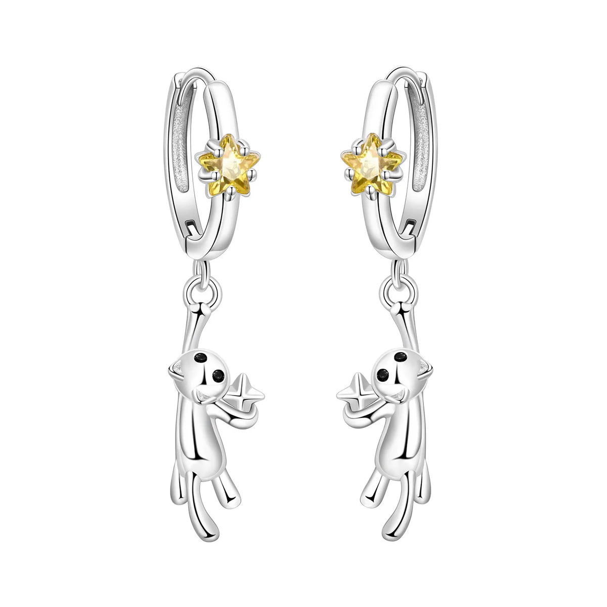 925 Silver Double-Layer Tassel Earrings