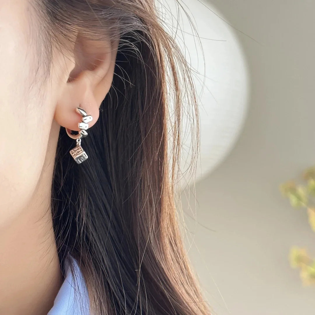 925 Silver Heart Hoop Earrings