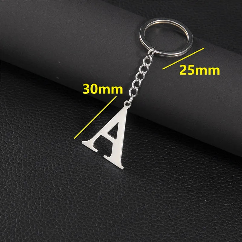 Initial Letter A–Z Keychain