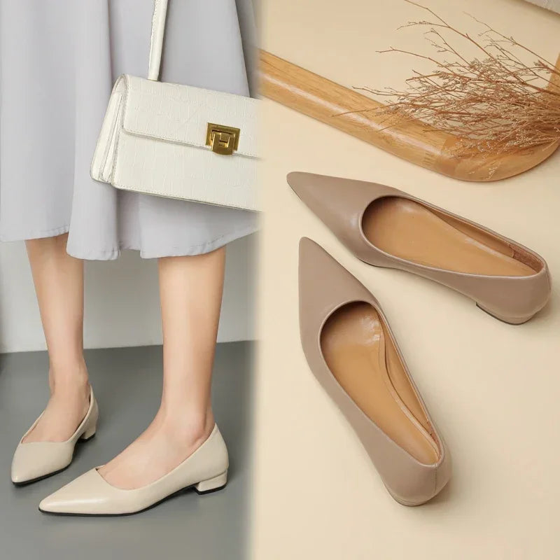 Women's Pointed-Toe Square-Heel Pumps