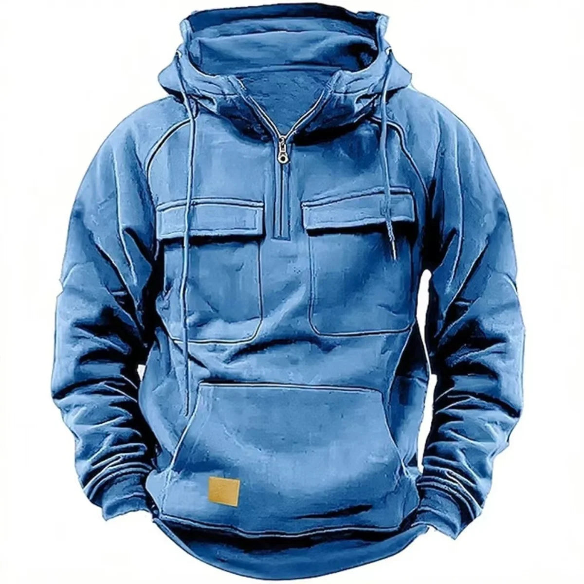Men's Multi-Pocket Pullover Hoodie
