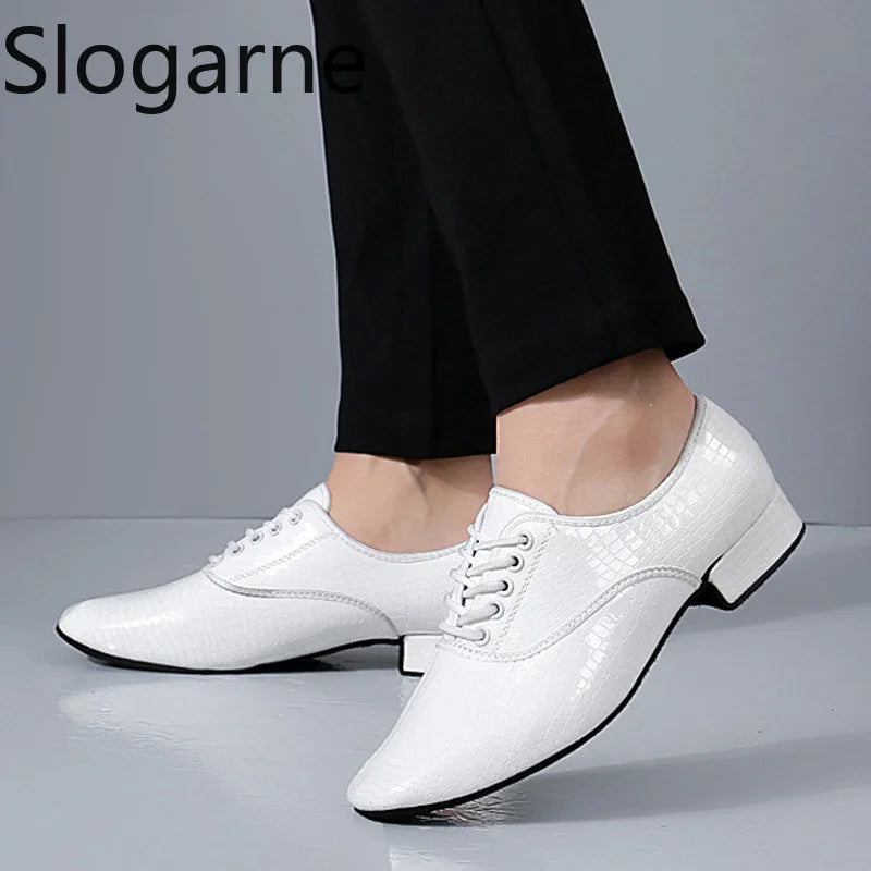 Men's White Ballroom Dance Shoes