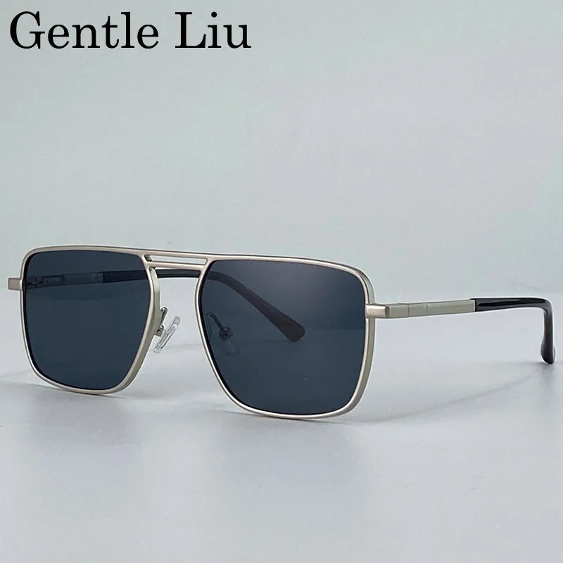 Men's Oversized Double Bridge Sunglasses