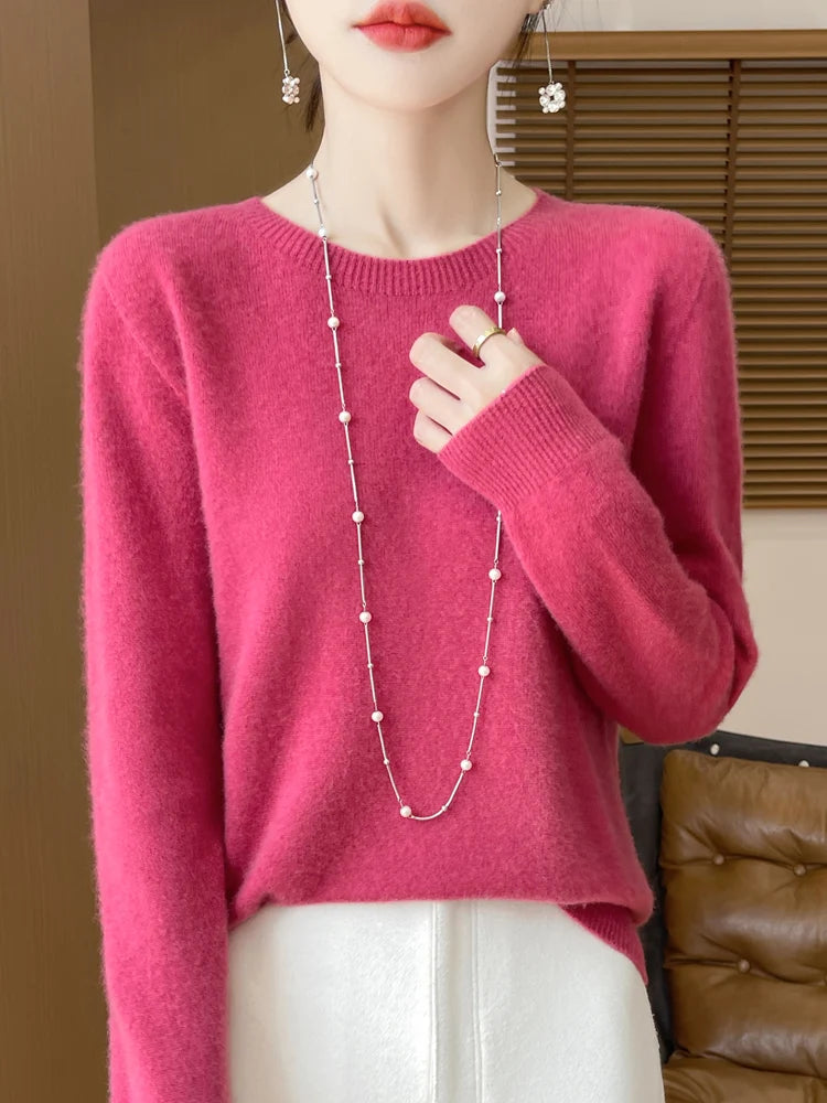 100% Merino Wool Crew Neck Sweater